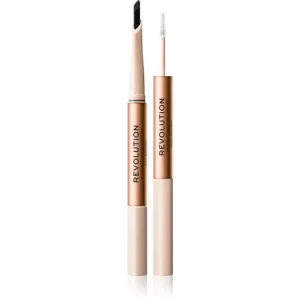 Szezonális akció RevolutionFluffy Brow Filter Duo Kétoldalú szemöldök ceruza a formáért és a fixálásért