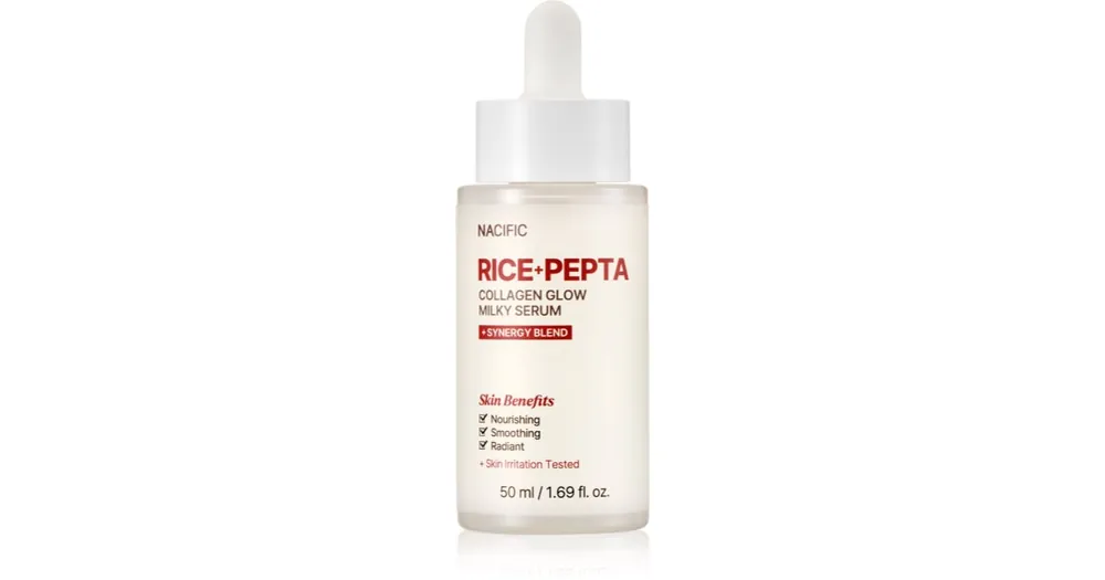NacificRice + Pepta Collagen Glow Milky Serum fényesítő hatású arcszérum hidratáló hatással Olcsóbb