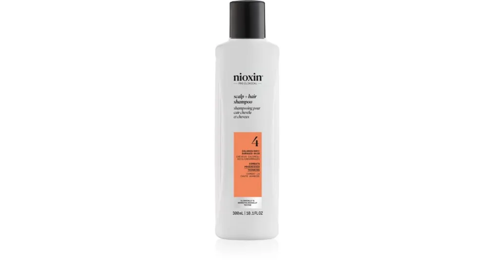 Csak ma NioxinSystem 4 Scalp + Hair Shampoo finom állagú sampon a festett és károsult hajra