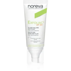 Gyors szállítás NorevaExfoliac Mattifying Suncare Fluid SPF 50+ védő és mattító fluid arcra SPF 50+