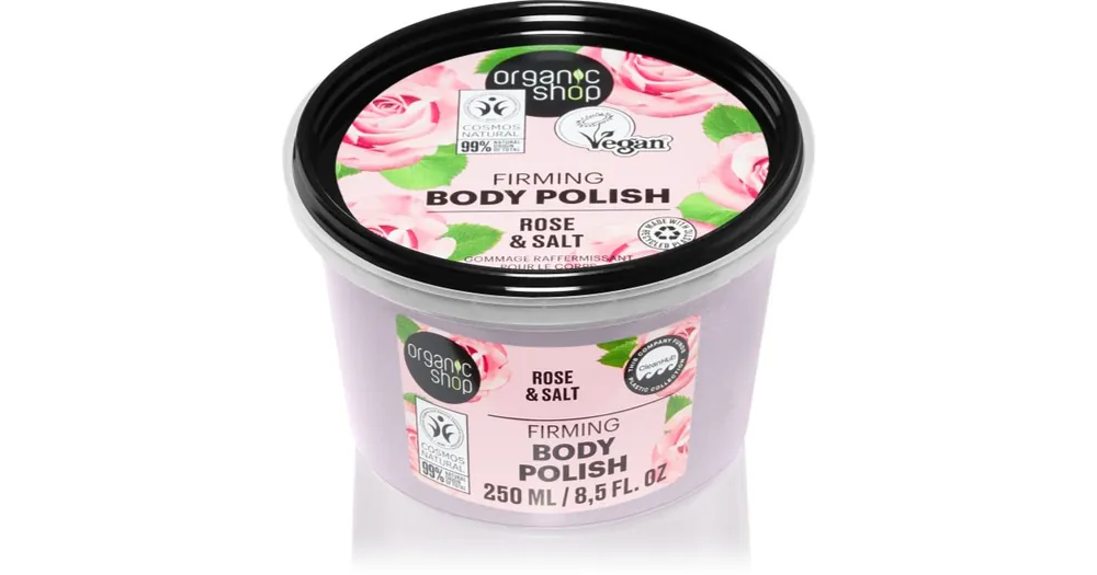 Újdonság Organic ShopOrganic Rose & Salt testpeeling sóval