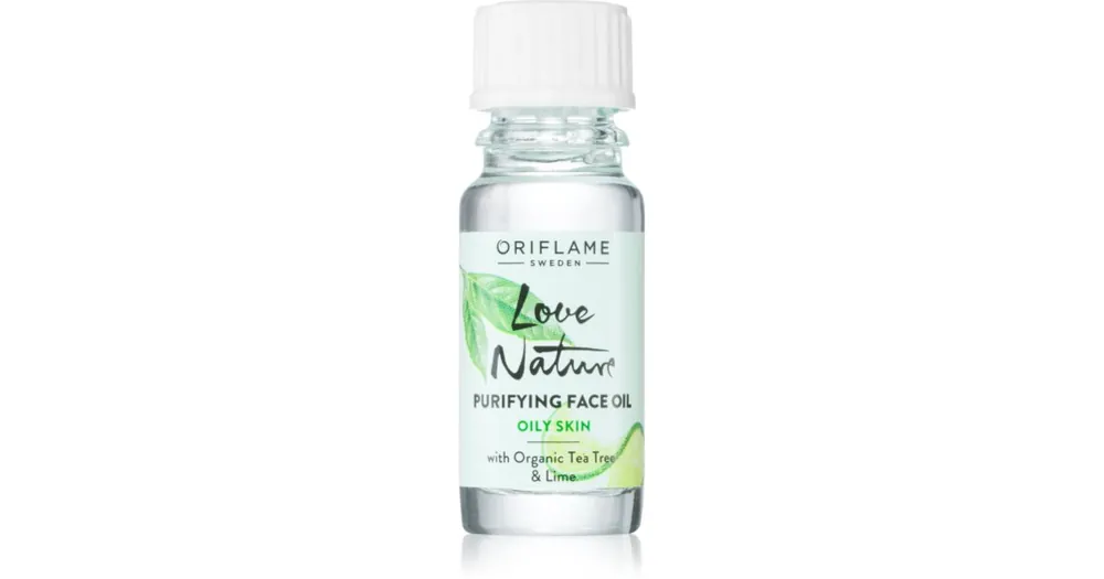 Népszerű OriflameLove Nature Organic Tea Tree & Lime tisztító olaj problémás és pattanásos bőrre