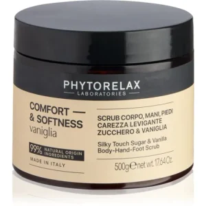 Alacsony ár Phytorelax LaboratoriesComfort & Softness Vanilla kisimító peeling kézre, lábra és testre