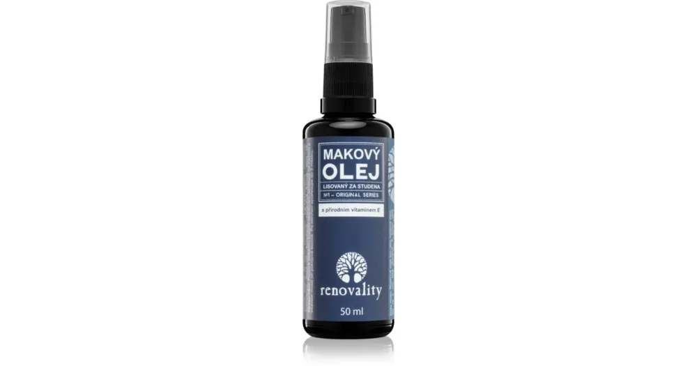Akció RenovalityOriginal Series Poppy Seed Oil with Natural Vitamin E arcolaj minden bőrtípusra