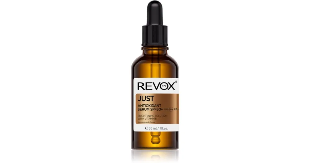 Kihagyhatatlan ajánlat Revox B77JUST Antioxidant Serum SPF 30+ fényesítő hatású arcszérum SPF 30