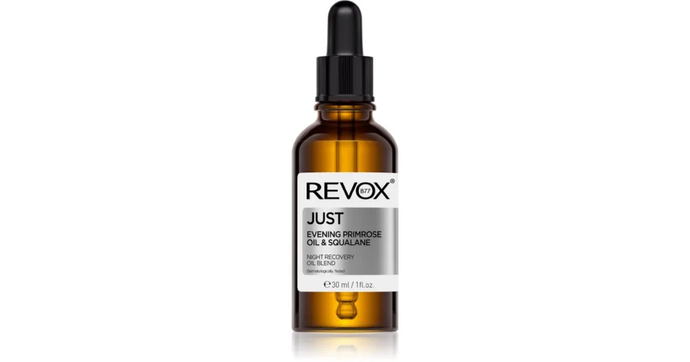 Ajánlat Revox B77JUST Evening Primrose Oil & Squalane regeneráló éjszakai arcápoló olaj a bőrréteg megújítására