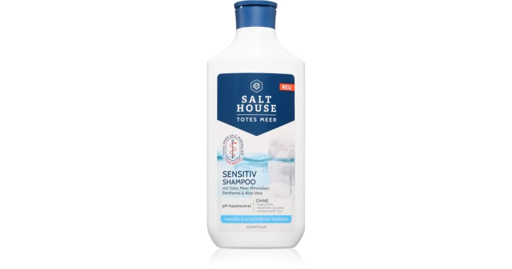 Olcsó Salt HouseDead Sea Therapy Sensitiv Shampoo sampon az érzékeny fejbőrre és a száraz hajra