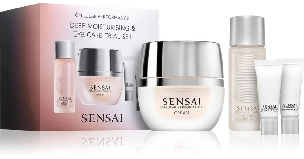 Kiárusítás SensaiCellular Performance Deep Moisturising & Eye Care Trial Set ajándékszett