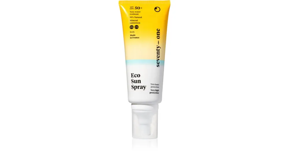 SeventyOneEco Sun Spray SPF50+ napozó spray magas UV védelemmel Kiárusítás