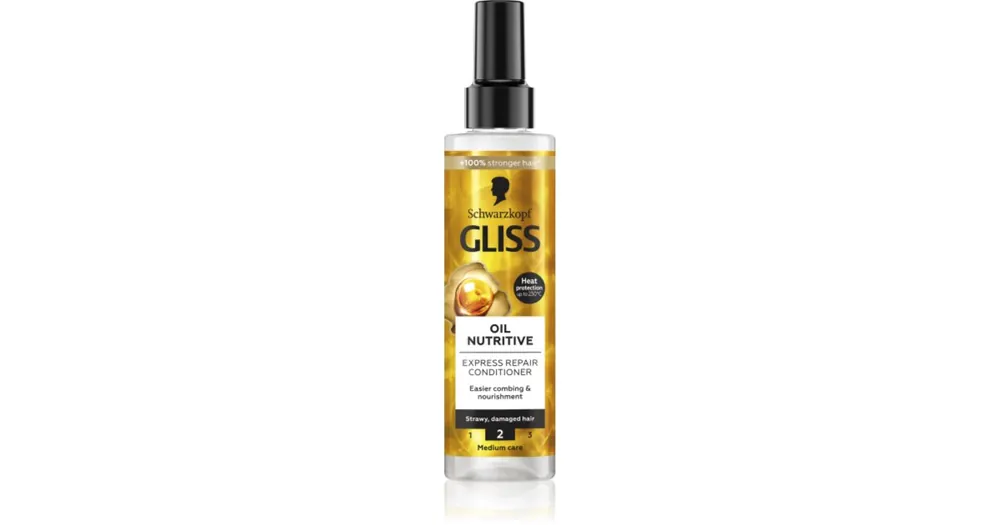 Szuper ajánlat SchwarzkopfGliss Oil Nutritive regeneráló balzsam a rakoncátlan és töredezett hajra