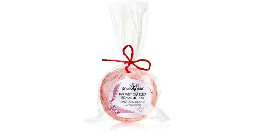 Outlet SoaphoriaRomantic Rose Fizzy Bath Bomb antistressz fürdőgolyó regeneráló hatással