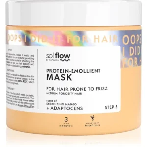 so!flowMedium Porosity Hair Protein-Emollient Mask haj maszk töredezés ellen Szuper akció