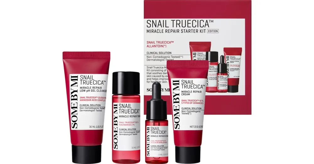 Ajánlat Some By MiSnail Truecica Miracle Repair Starter Kit ajándékszett az aknéra hajlamos érzékeny bőrre