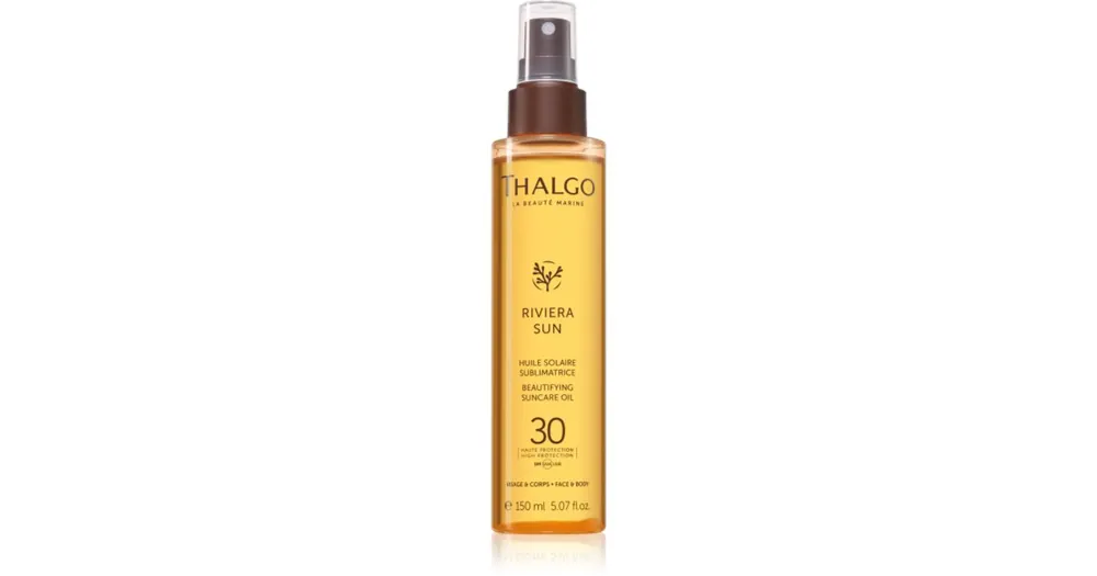 ThalgoRiviera Sun Beautyfying Suncare Oil SPF30 barnulást segítő tápláló száraz olaj SPF 30 Árcsökkenés
