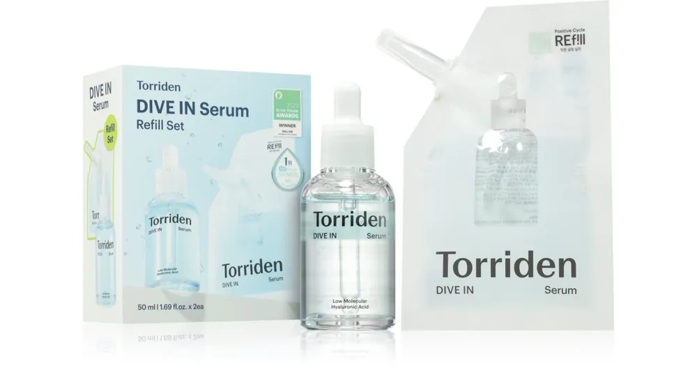 Biztonságos fizetés TorridenDive In Serum Refill Set Intenzíven hidratáló szérum az élénk bőrért