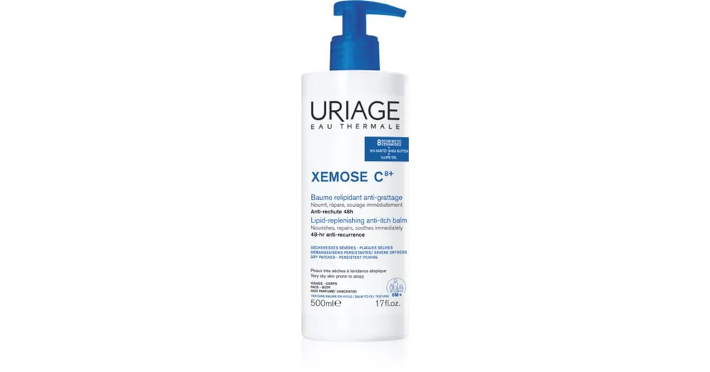 Azonnal elérhető UriageXemose C8+ Lipid-Replenishing Anti-Itch Balm nyugtató balzsam a száraz és ekcémás bőrt