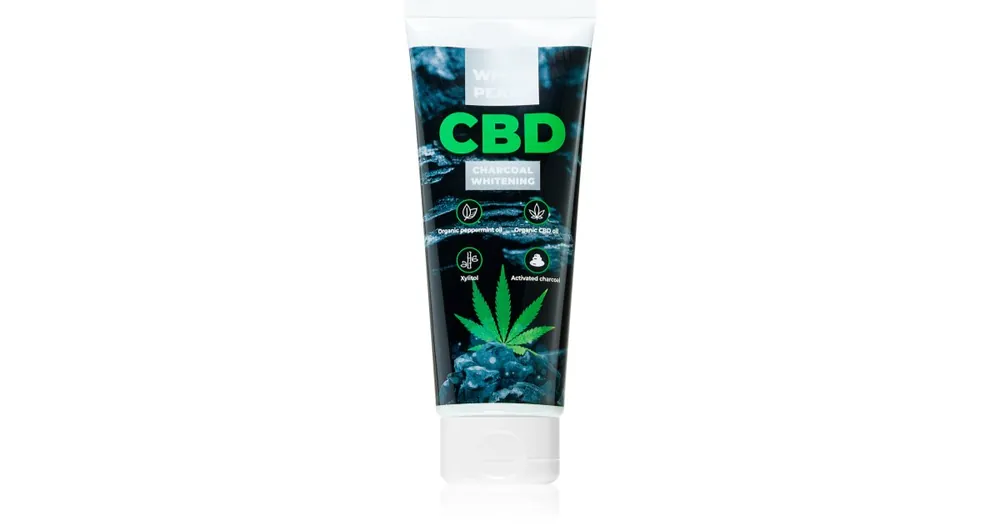 Nézd meg most White PearlCBD Charcoal Whitening fogfehérítő fogkrém faszénnel CBD-vel