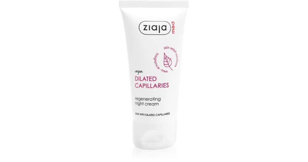 Ziaja MedDilated Capillaries éjszakai erősítő krém a hajszálerek kialakulása és elpattanása ellen Árcsökkenés