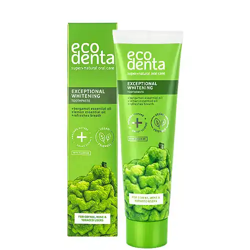 Árcsökkenés Ecodenta Fehérítő fogkrém bergamott- és citromolajjal 75 ml