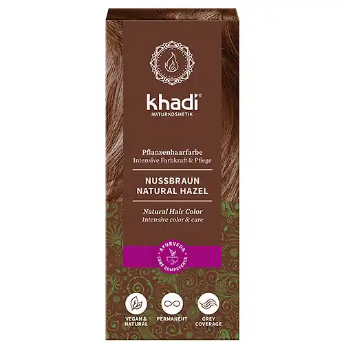 Khadi Khadi Növényi hajfesték por 100 g - Mogyoróbarna Kedvezményes ár