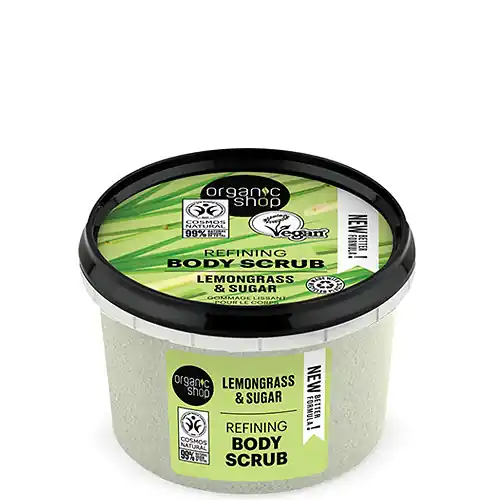 Organic Shop Citromfű és cukor Bőrfinomító testradír 250 ml Rendeld meg most