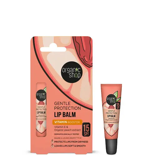 Organic Shop E-vitamin és bio őszibarack kivonat Tubusos ajakbalzsam 10 ml Legkelendőbb