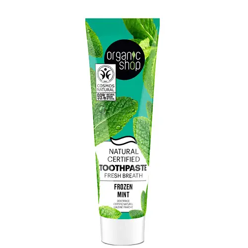 Gyors szállítás Organic Shop Jeges menta Minősített fogkrém a friss leheletért 100 g