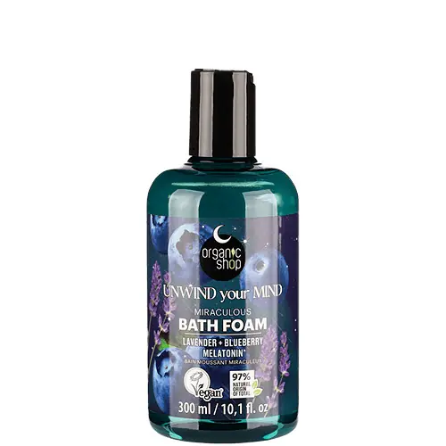 Exkluzív ajánlat Organic Shop Levendula, áfonya és melatonin Varázslatos habfürdő 300 ml