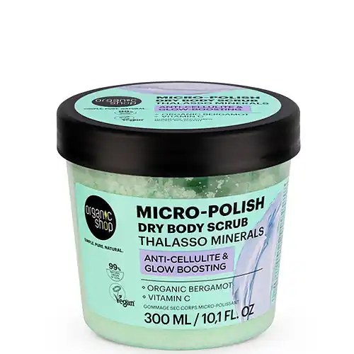 Biztonságos fizetés Organic Shop Micro-Polish Száraz testradír thalasso ásványokkal 300 ml