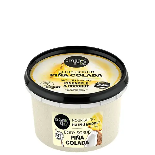 Organic Shop Piña Colada Ananászos és kókuszos tápláló testradír 250 ml Gyors szállítás