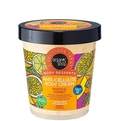 Organic Shop Trópusi sorbet Testápoló krém narancsbőrre 450 ml Gyors kiszállítás