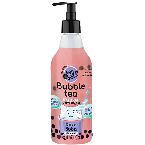 Skin Super Good Bubble Tea - Rose Boba Puhító tusfürdő 500 ml Szezonális akció