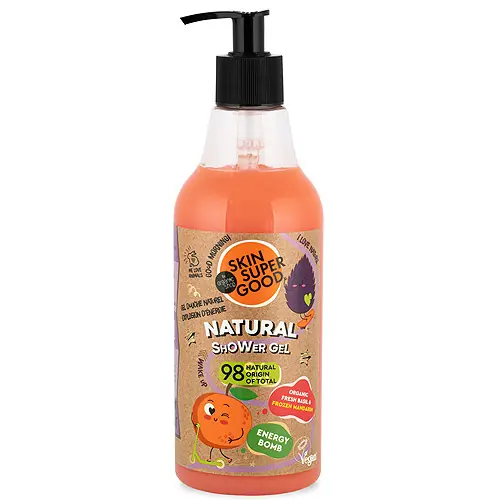 Újdonság Skin Super Good Energy Bomb Tusfürdő bazsalikommal és fagyasztott mandarinnal 500 ml
