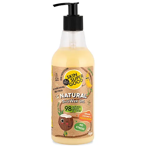 Biztonságos fizetés Skin Super Good No Stress Tusfürdő kókusszal, banánnal és vaníliával 500 ml